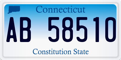 CT license plate AB58510
