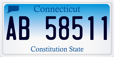 CT license plate AB58511