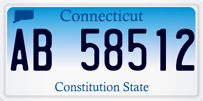 CT license plate AB58512