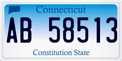 CT license plate AB58513