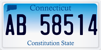 CT license plate AB58514