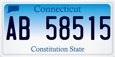 CT license plate AB58515