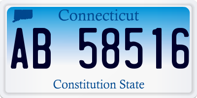 CT license plate AB58516