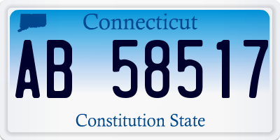 CT license plate AB58517