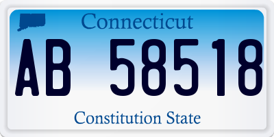 CT license plate AB58518