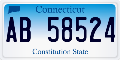 CT license plate AB58524