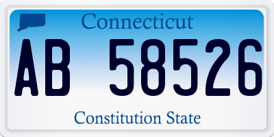 CT license plate AB58526