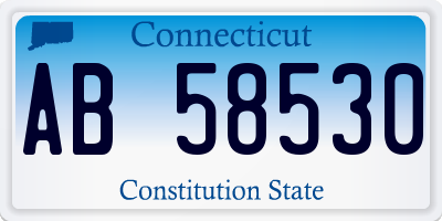 CT license plate AB58530