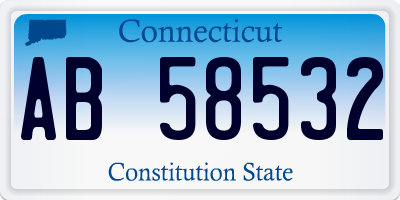 CT license plate AB58532