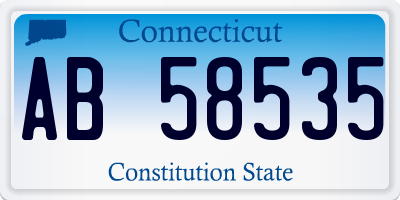 CT license plate AB58535