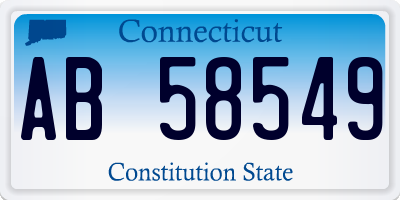 CT license plate AB58549