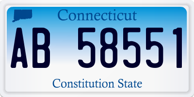 CT license plate AB58551