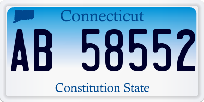 CT license plate AB58552