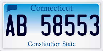 CT license plate AB58553