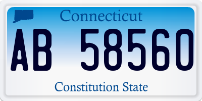 CT license plate AB58560