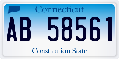 CT license plate AB58561