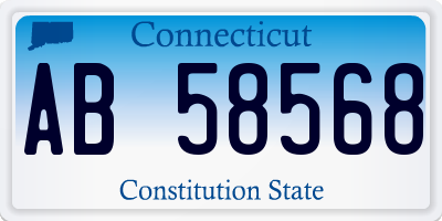 CT license plate AB58568