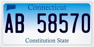 CT license plate AB58570