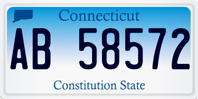 CT license plate AB58572