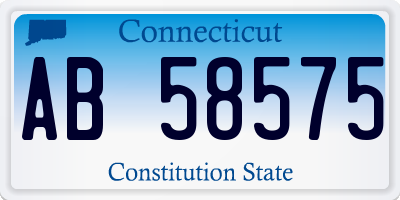 CT license plate AB58575