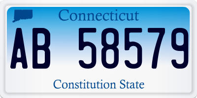CT license plate AB58579
