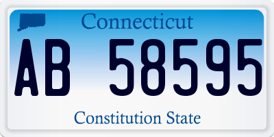 CT license plate AB58595
