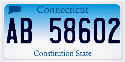 CT license plate AB58602