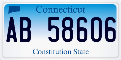 CT license plate AB58606