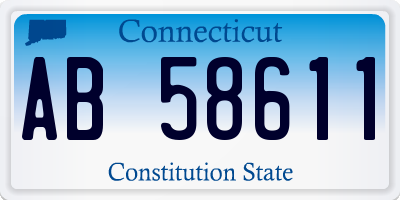 CT license plate AB58611