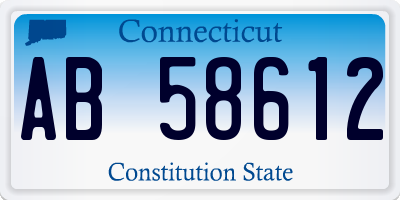CT license plate AB58612