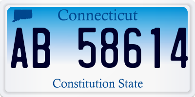 CT license plate AB58614