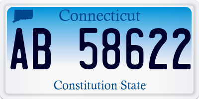 CT license plate AB58622