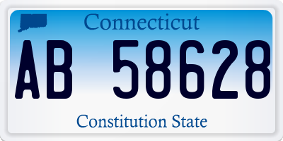 CT license plate AB58628