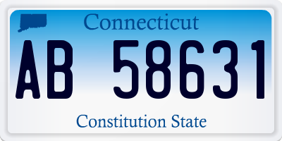 CT license plate AB58631