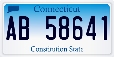 CT license plate AB58641