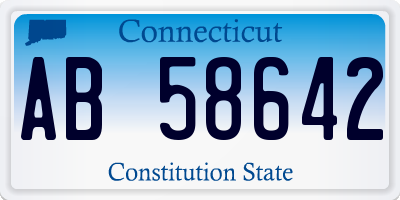 CT license plate AB58642