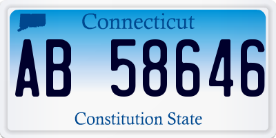 CT license plate AB58646