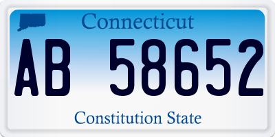 CT license plate AB58652