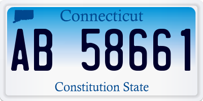 CT license plate AB58661