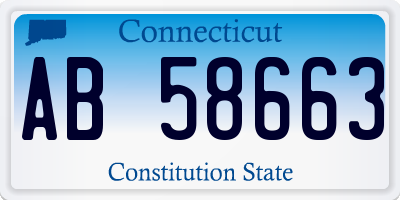CT license plate AB58663