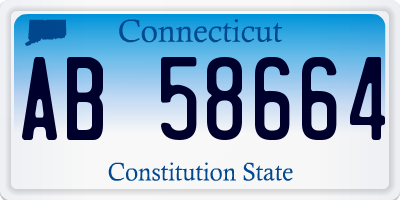 CT license plate AB58664