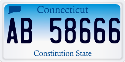 CT license plate AB58666