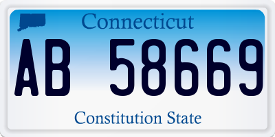 CT license plate AB58669