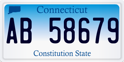 CT license plate AB58679