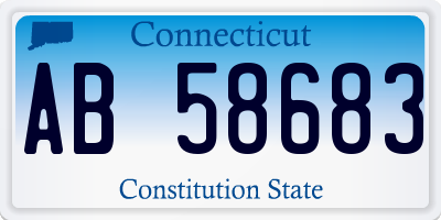 CT license plate AB58683