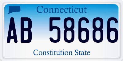 CT license plate AB58686