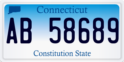 CT license plate AB58689