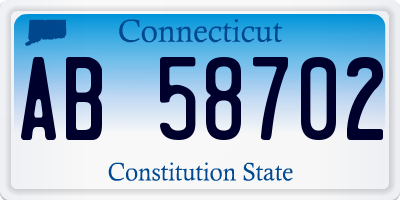 CT license plate AB58702