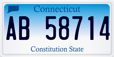 CT license plate AB58714