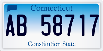 CT license plate AB58717